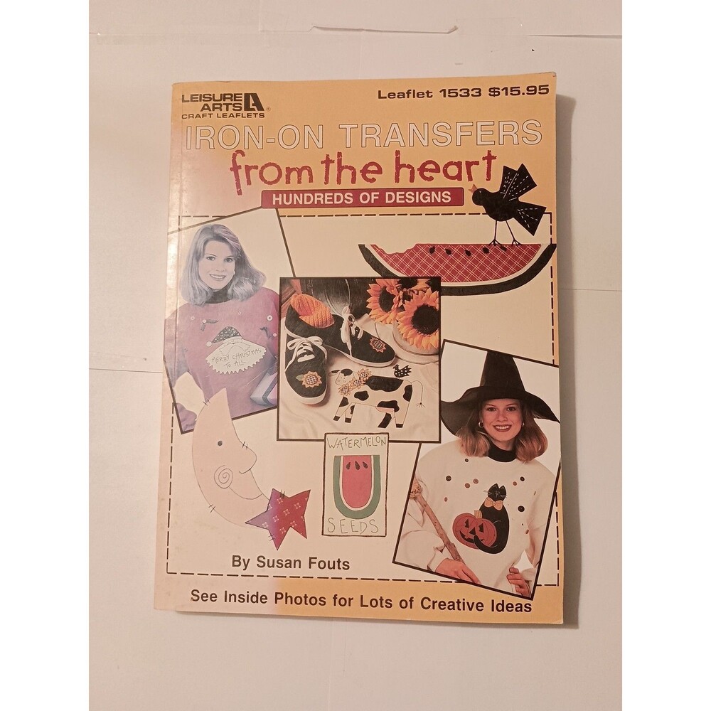 Leisure Arts Heartfelt Iron On Transfers From The Heart 1994 Pre-Owned Unused